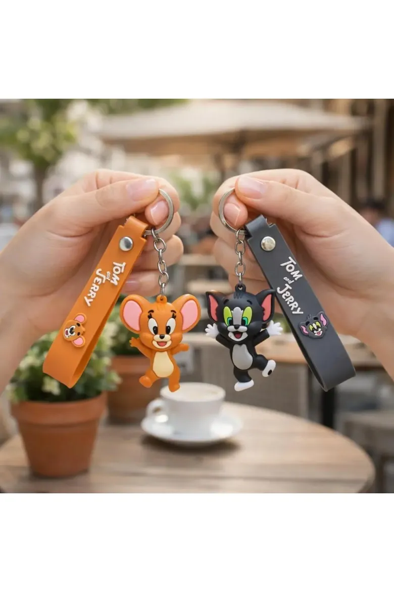 Picture of 3D Slikon 2 Adet Tom Ve Jerry Anahtarlık